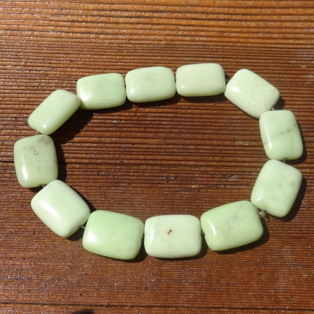 8 Inch Yellow Jasper Gem Stone Bracelet
